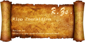 Ripp Zseraldina névjegykártya